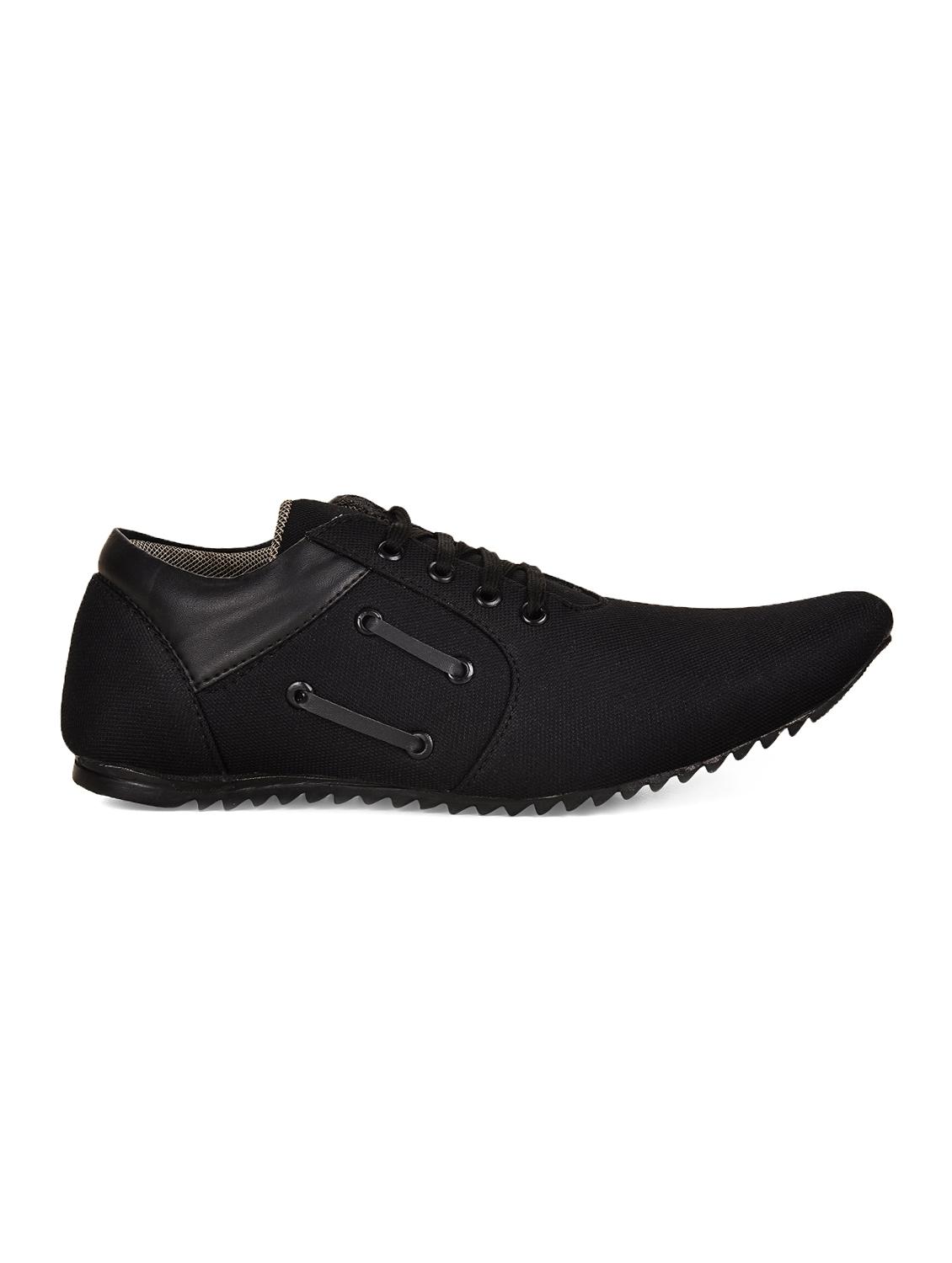 black Canvas lace up casual shoes - 15139076 - Zoom Image - 2