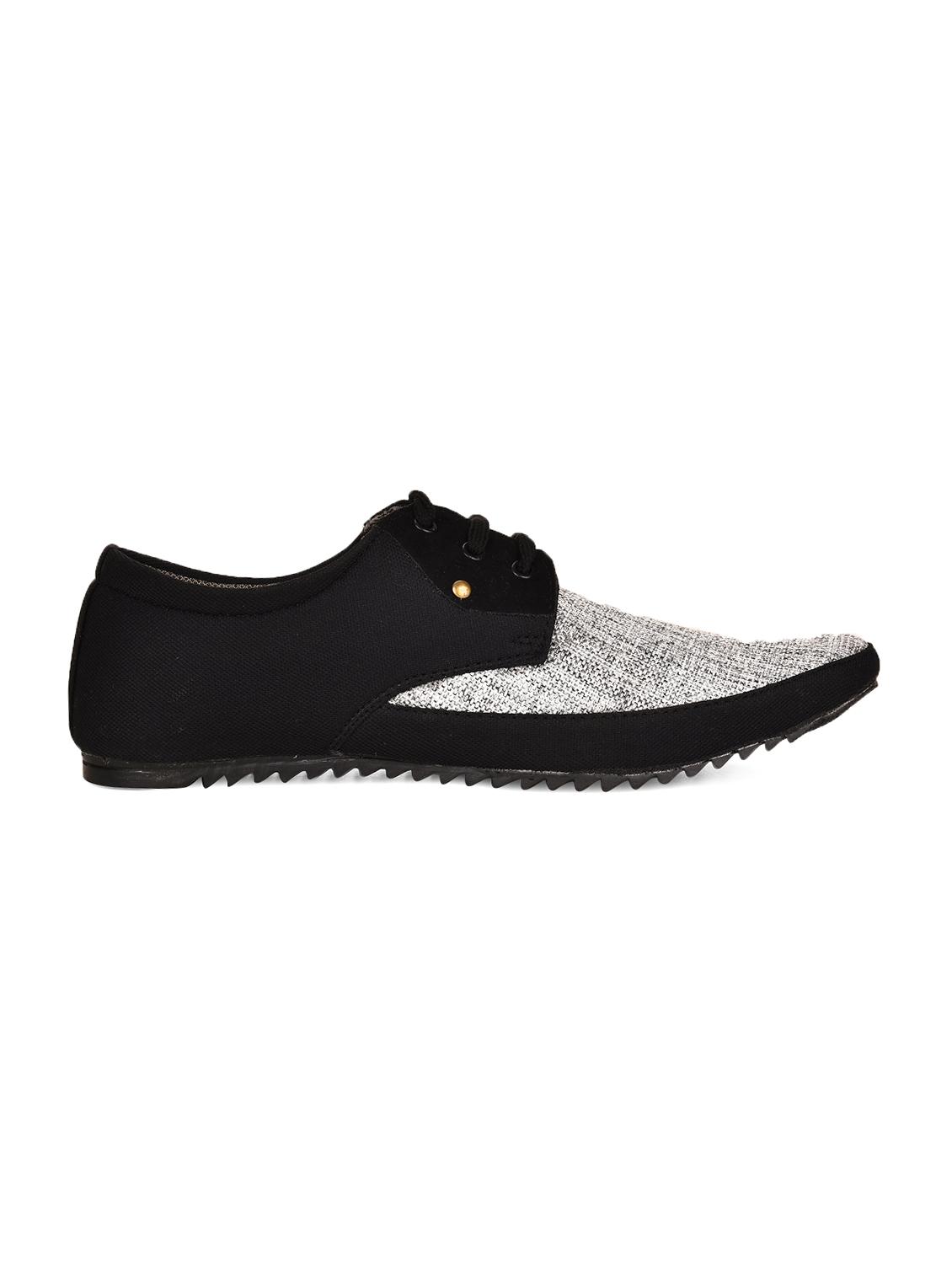 black canvas lace up shoes - 15139077 - Zoom Image - 2