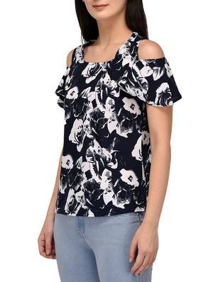 Floral cold shoulder top - 15142013 - Standard Image - 2