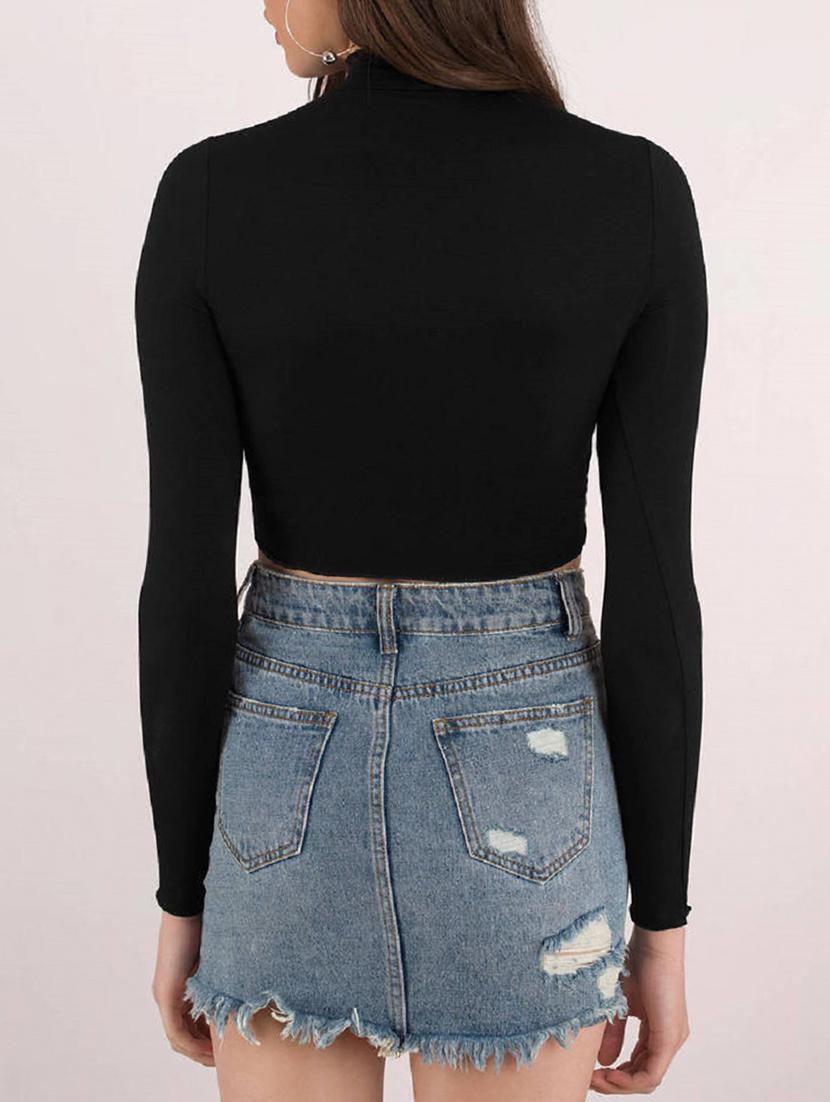 turtle neck crop top - 15143093 - Zoom Image - 2