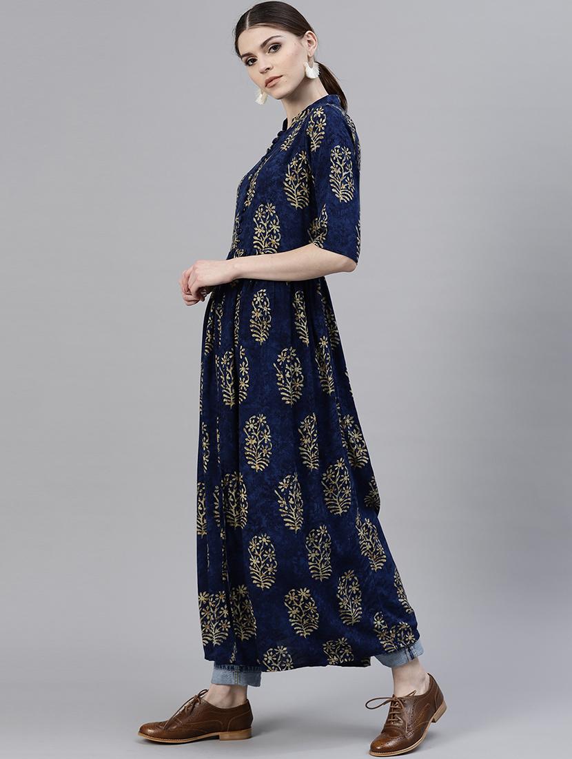 printed flared kurta - 15143394 - Zoom Image - 2