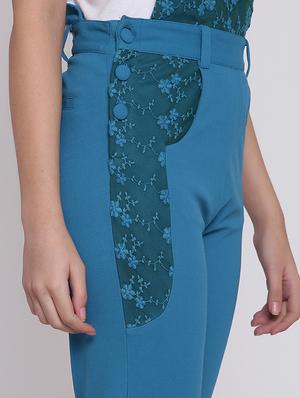 lace panel button detail dungaree - 15143723 - Standard Image - 5
