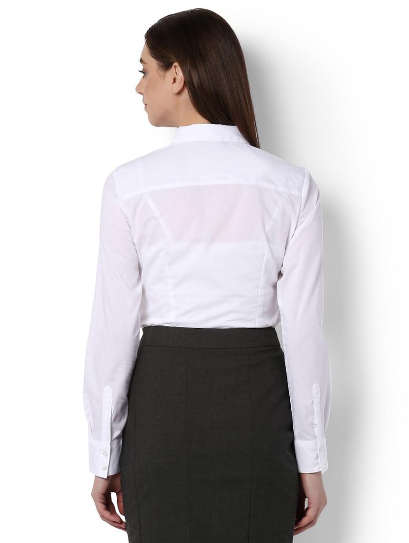 solid white cotton shirt - 15144214 - Zoom Image - 2