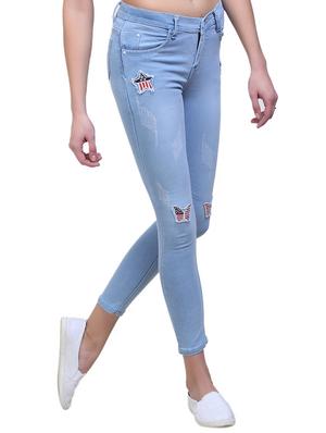 light blue distressed denim jeans - 15144545 - Standard Image - 2