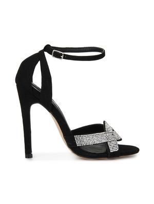 black patent leather ankle strap sandals - 15144719 - Standard Image - 2