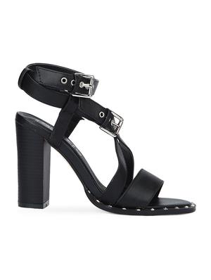 black patent leather ankle strap sandals - 15144724 - Standard Image - 2