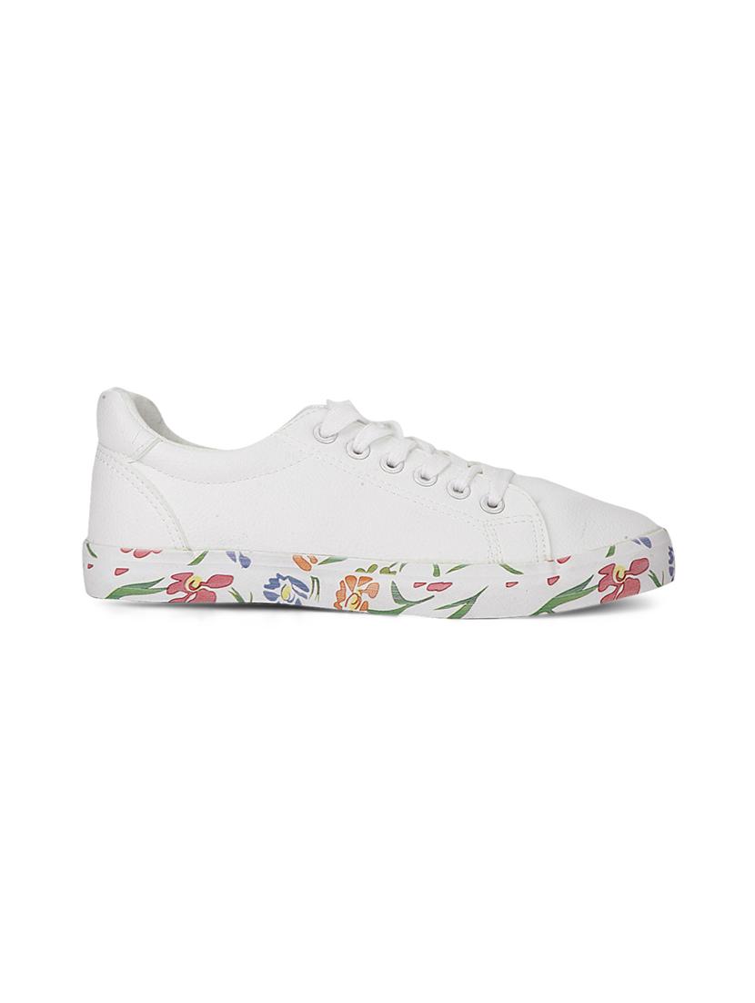 white patent leather laceup sneakers - 15144781 - Zoom Image - 2