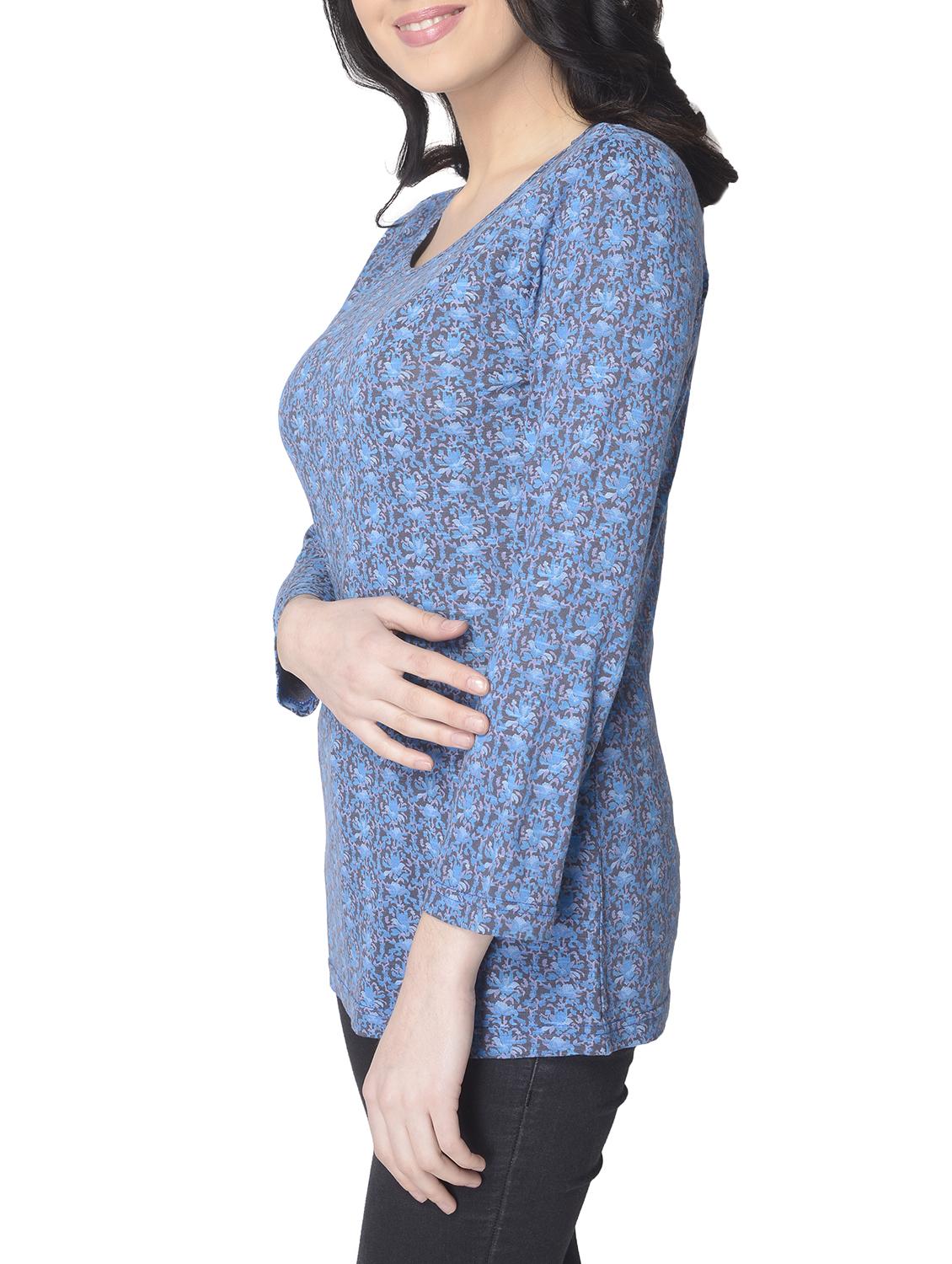 blue printed top - 15144961 - Zoom Image - 2