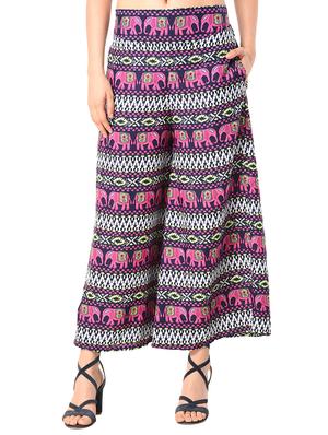 set of 2 printed flared palazzo - 15145055 - Standard Image - 2