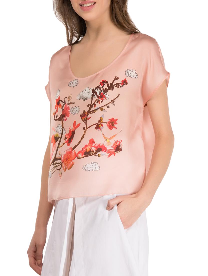 pink printed cotton top - 15146555 - Zoom Image - 2
