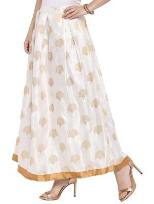 Foil printed flared skirt - 15149825 - Standard Image - 2