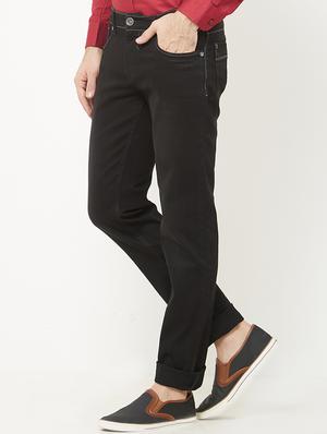 black cotton plain jeans - 15150477 - Standard Image - 2