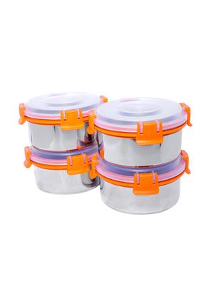 set of 4 stainless steel lock and seal containers - 15151985 - Standard Image - 2