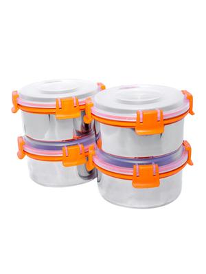 set of 4 stainless steel lock and seal containers - 15151986 - Standard Image - 2