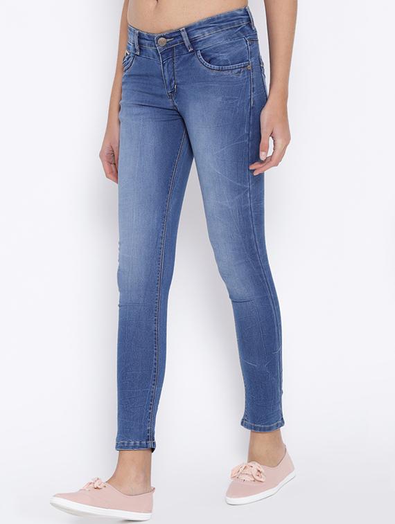 blue stone wash denim jeans - 15152919 - Zoom Image - 2