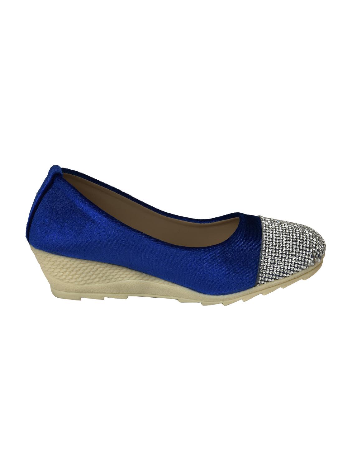 blue fabric heel wedges - 15153625 - Zoom Image - 2