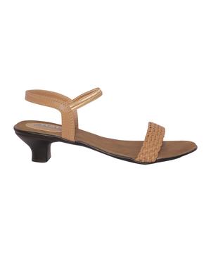 beige faux leather back strap sandals - 15154101 - Standard Image - 2
