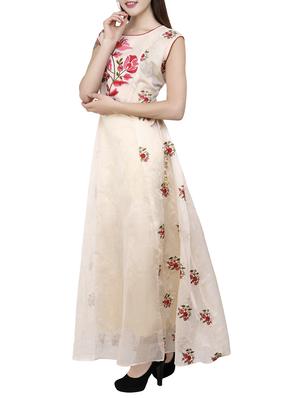 embroidered a-line gown - 15154612 - Standard Image - 2