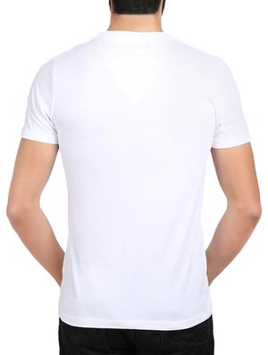 white cotton blend chest print tshirt - 15155282 - Standard Image - 2