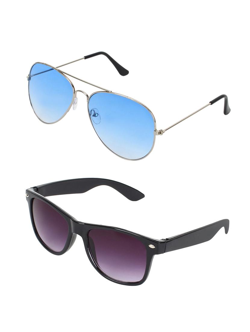 abner combo of 2 sunglasses aviator & wayfarer sunglasses-combo 2330 - 15156112 - Zoom Image - 2