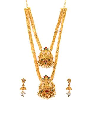 gold metal necklace - 15157330 - Standard Image - 2