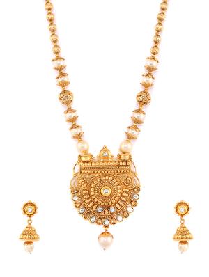 gold metal necklace - 15157832 - Standard Image - 2