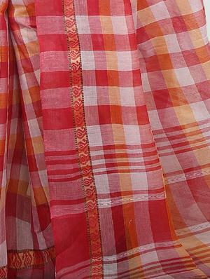 red cotton tant saree - 15158467 - Standard Image - 2