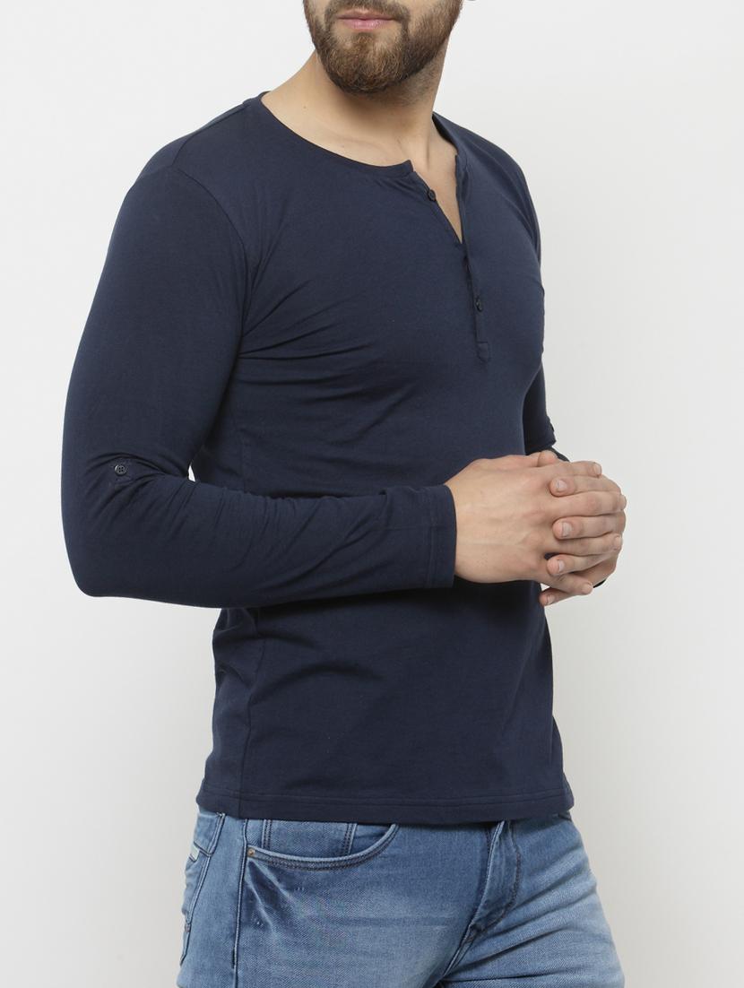 navy blue cotton t-shirt - 15160941 - Zoom Image - 2