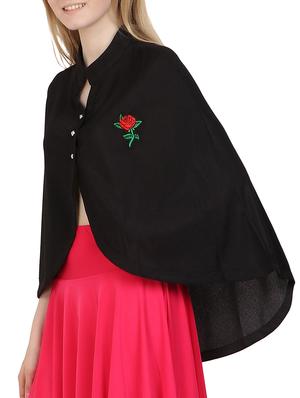 black viscose summer poncho - 15161419 - Standard Image - 2