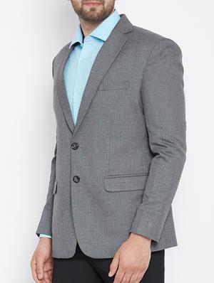 grey poly wool formal blazer - 15162090 - Standard Image - 2