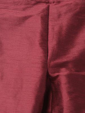 brown silk blend kurta pyjama set - 15162293 - Standard Image - 5