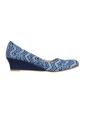 blue slip on wedge - 15163640 - Standard Image - 2