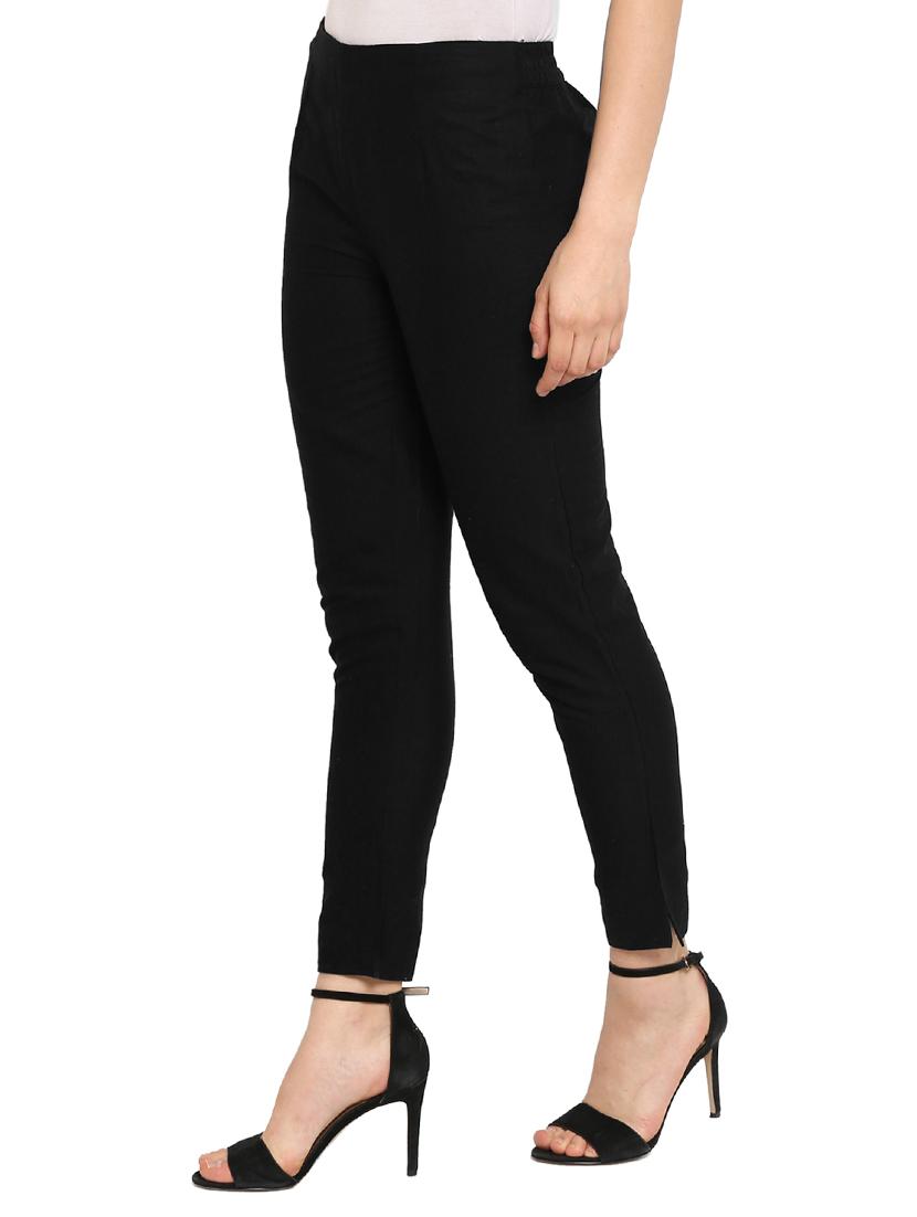 black cotton trouser - 15164775 - Zoom Image - 2