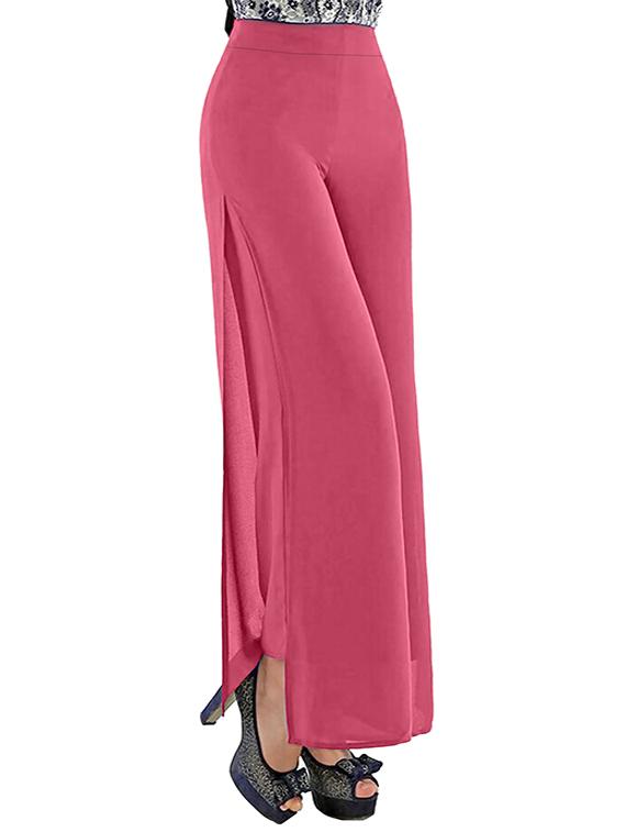 side slit flared palazzo - 15165435 - Zoom Image - 2
