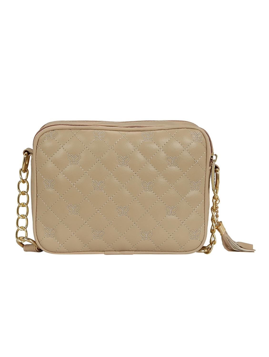 cream leatherette regular sling bag - 15166535 - Zoom Image - 2