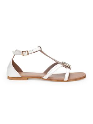 white ankle strap sandal - 15168171 - Standard Image - 2
