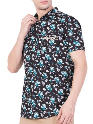 black cotton casual shirt - 15168661 - Standard Image - 2