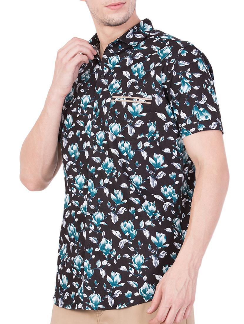 black cotton casual shirt - 15168661 - Zoom Image - 2