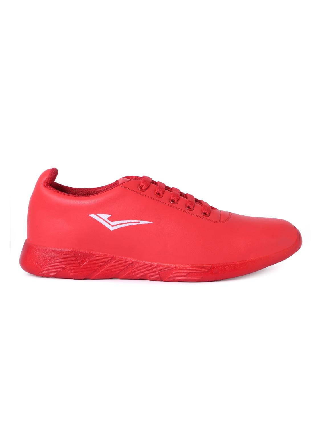 red leatherette lace up sneaker - 15169245 - Zoom Image - 2