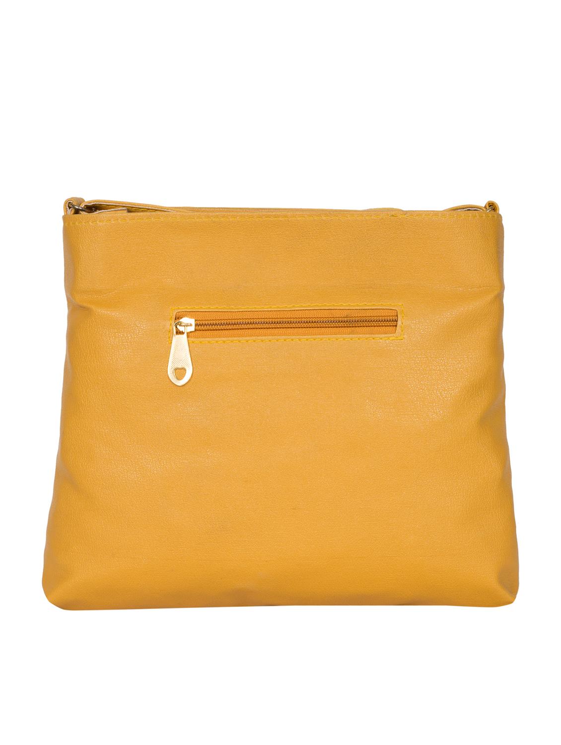 yellow leatherette regular sling bag - 15169361 - Zoom Image - 2