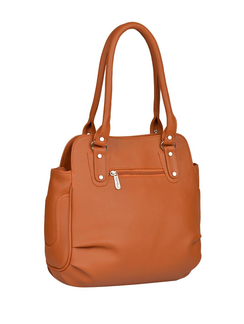 tan leatherette (pu) regular handbag - 15169589 - Zoom Image - 2