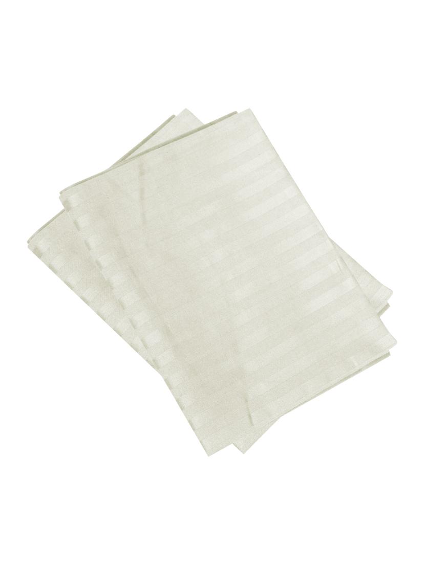 300 TC 100% Cotton Sateen, Pencil Striped, Beige Color, Pair Of Large Size Pillow Covers - 15170285 - Zoom Image - 2