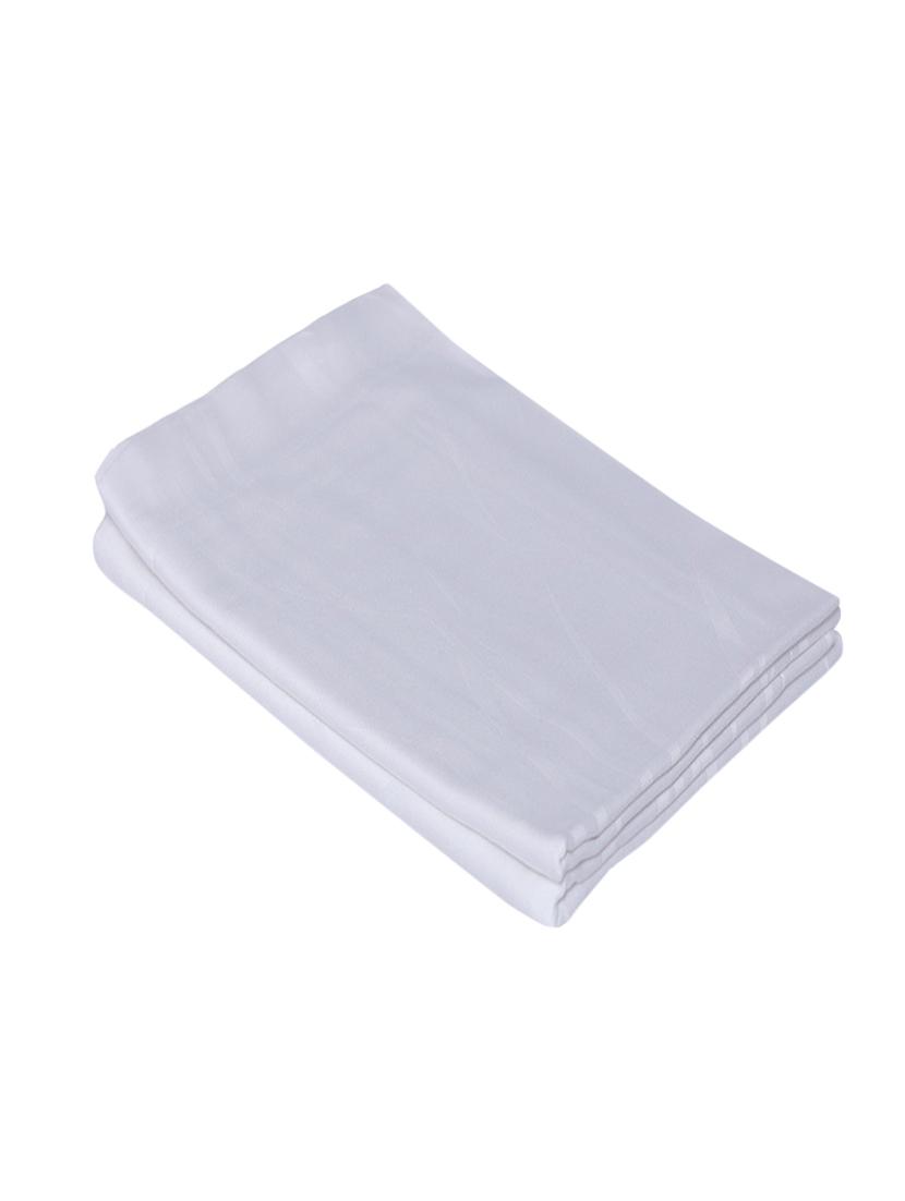 300 TC 100% Cotton Damask Self Abstract Design, White Color, Pair Of Regular Size Pillow Covers - 15170382 - Zoom Image - 2