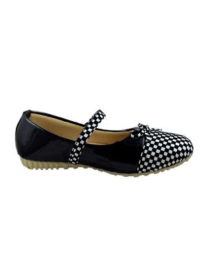 black leatherette flat ballerina - 15171007 - Standard Image - 2