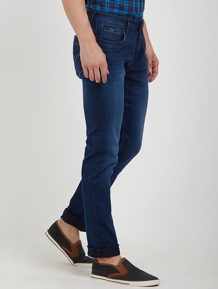 blue cotton washed jeans - 15171617 - Zoom Image - 2