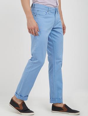blue cotton plain jeans - 15171634 - Standard Image - 2