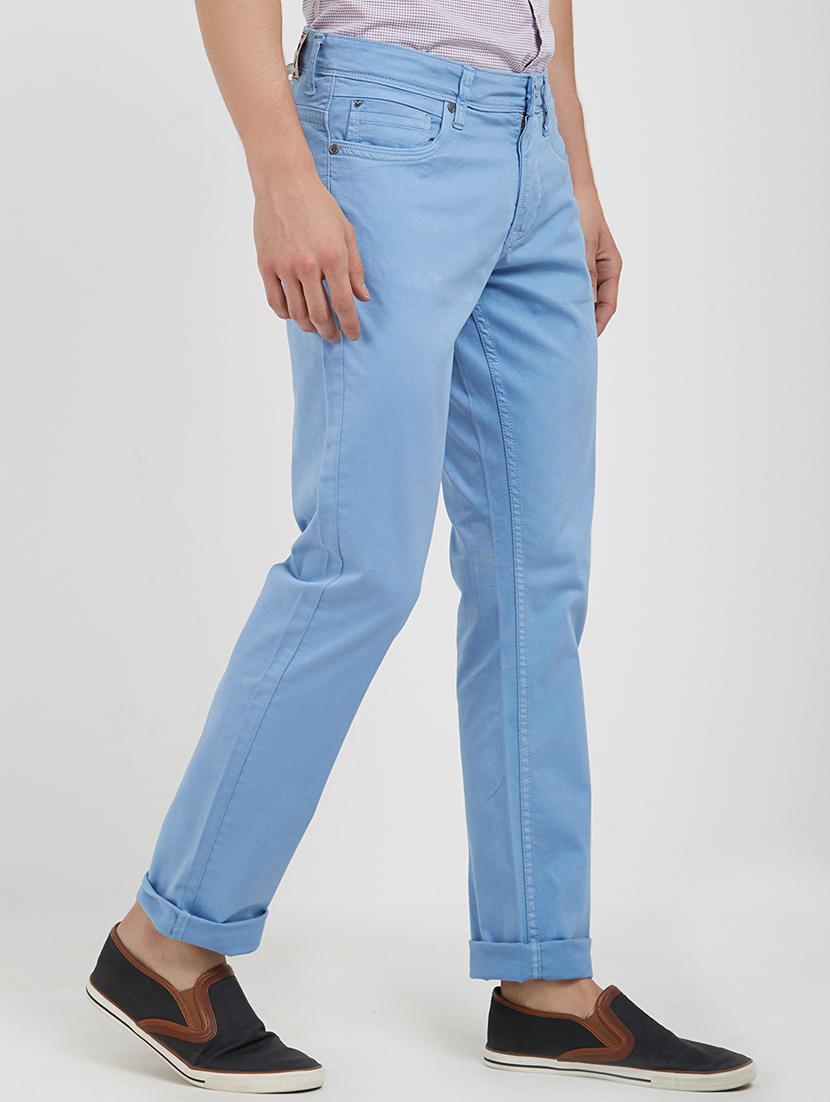 blue cotton plain jeans - 15171634 - Zoom Image - 2