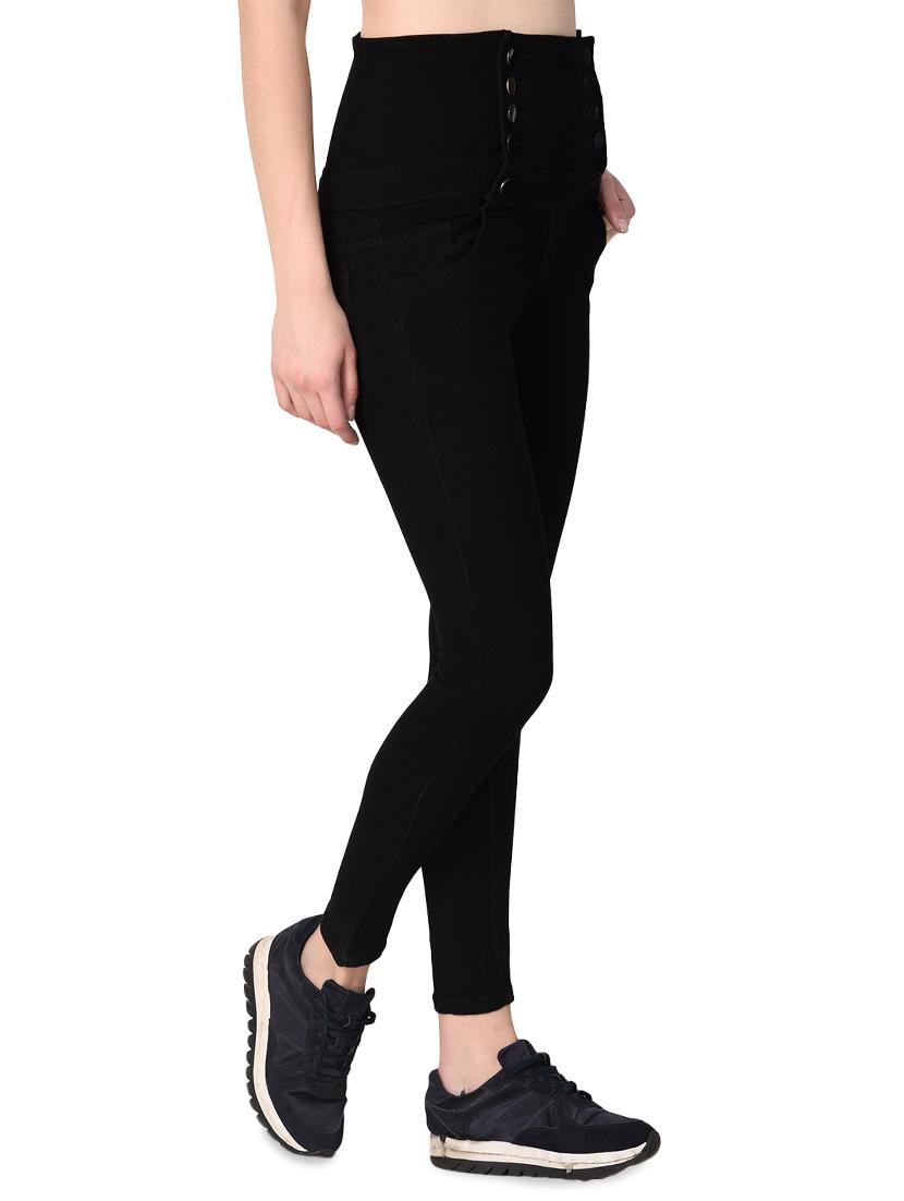 solid black denim jeans - 15172267 - Zoom Image - 2