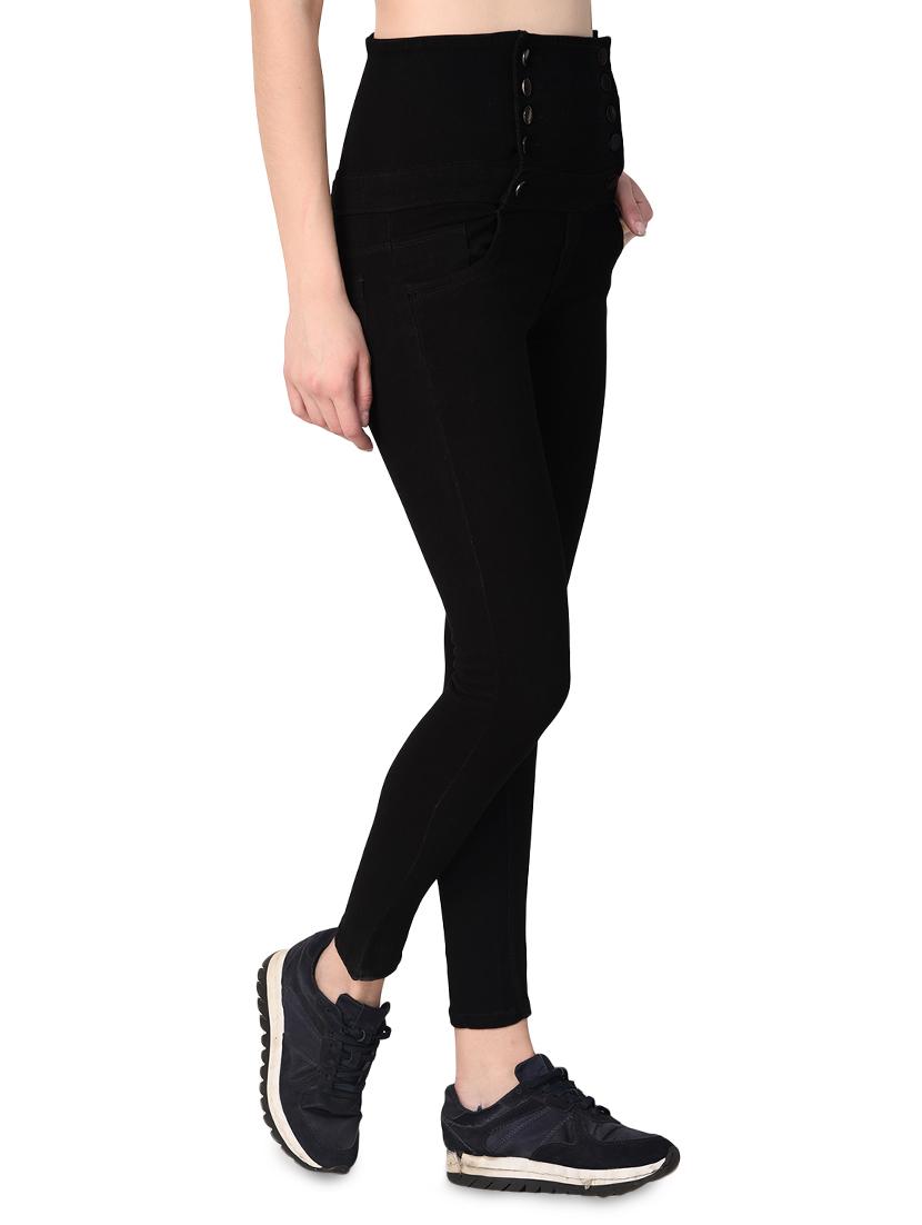 solid black denim jeans - 15172268 - Zoom Image - 2