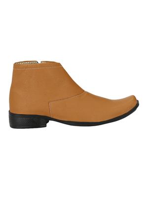 tan Leather slip on boot - 15173354 - Standard Image - 2